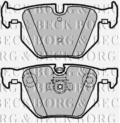 Комплект тормозных колодок, дисковый тормоз BORG & BECK BBP1937