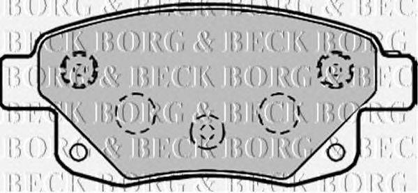 Комплект тормозных колодок, дисковый тормоз BORG & BECK BBP1966