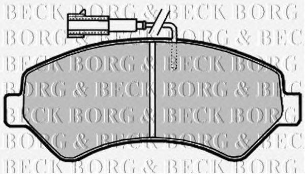 Комплект тормозных колодок, дисковый тормоз BORG & BECK BBP2020