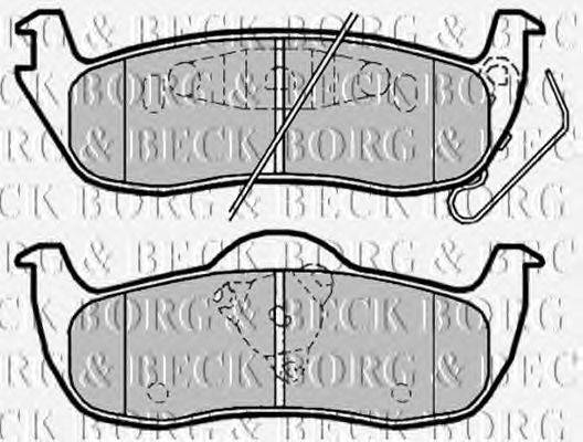 Комплект тормозных колодок, дисковый тормоз BORG & BECK BBP2039