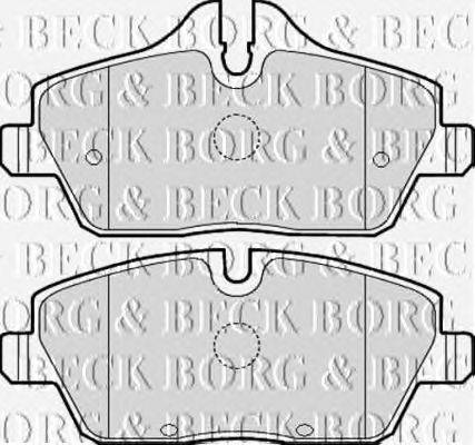 Комплект тормозных колодок, дисковый тормоз BORG & BECK BBP2051