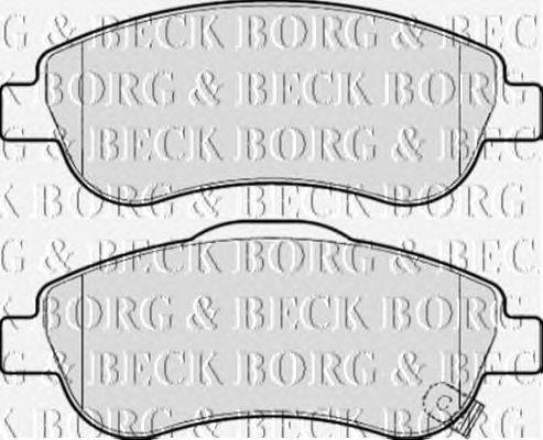 Комплект тормозных колодок, дисковый тормоз BORG & BECK BBP2074