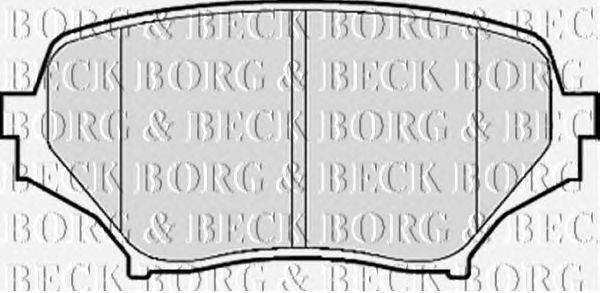Комплект тормозных колодок, дисковый тормоз BORG & BECK BBP2075