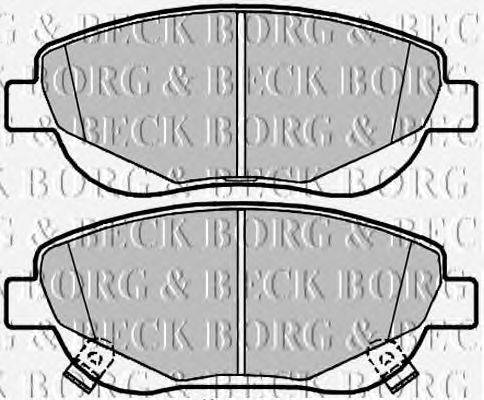 Комплект тормозных колодок, дисковый тормоз BORG & BECK BBP2088
