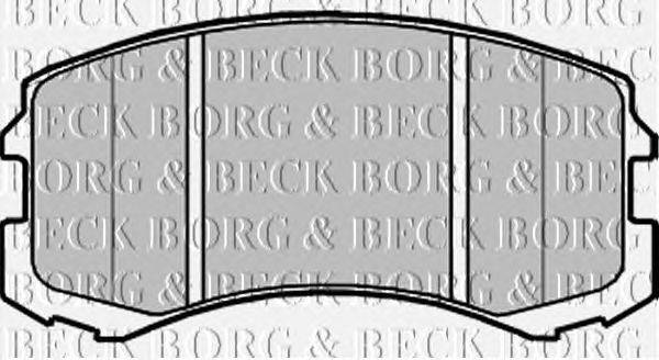 Комплект тормозных колодок, дисковый тормоз BORG & BECK BBP2201