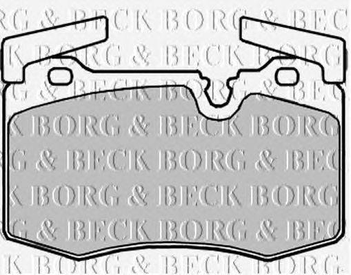 Комплект тормозных колодок, дисковый тормоз BORG & BECK BBP2221