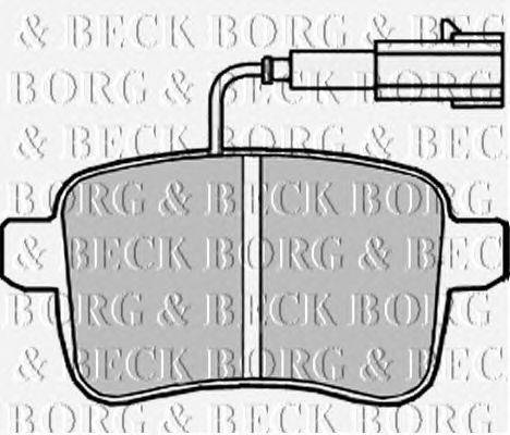 Комплект тормозных колодок, дисковый тормоз BORG & BECK BBP2240
