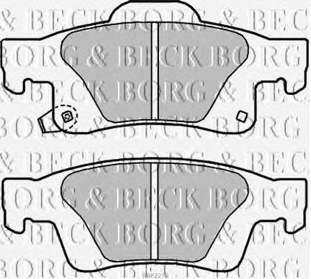 Комплект тормозных колодок, дисковый тормоз BORG & BECK BBP2273