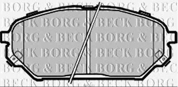 Комплект тормозных колодок, дисковый тормоз BORG & BECK BBP2333