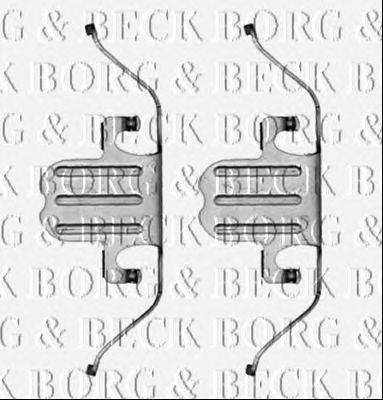 Комплектующие, колодки дискового тормоза BORG & BECK BBK1290