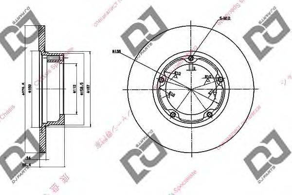 Тормозной диск DJ PARTS BD1782