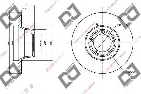 Тормозной диск DJ PARTS BD1471