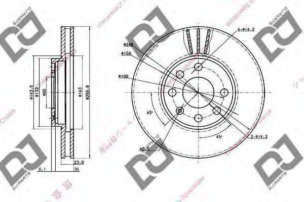 Тормозной диск DJ PARTS BD1397