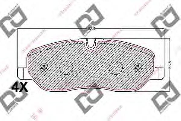 Комплект тормозных колодок, дисковый тормоз DJ PARTS BP2200