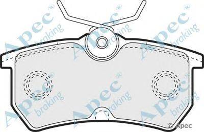 Комплект тормозных колодок, дисковый тормоз APEC braking PAD1039