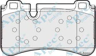 Комплект тормозных колодок, дисковый тормоз APEC braking PAD1610