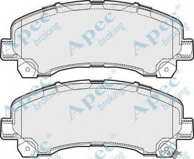 Комплект тормозных колодок, дисковый тормоз APEC braking PAD1736