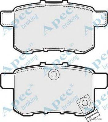 Комплект тормозных колодок, дисковый тормоз APEC braking PAD1763