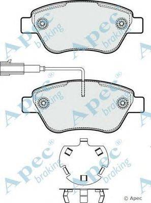 Комплект тормозных колодок, дисковый тормоз APEC braking PAD1775