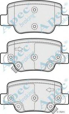 Комплект тормозных колодок, дисковый тормоз APEC braking PAD1799