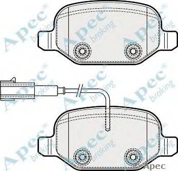 Комплект тормозных колодок, дисковый тормоз APEC braking PAD1831