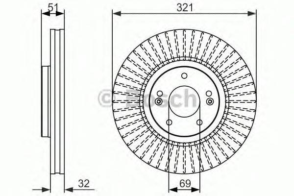 Тормозной диск BOSCH 0 986 479 692