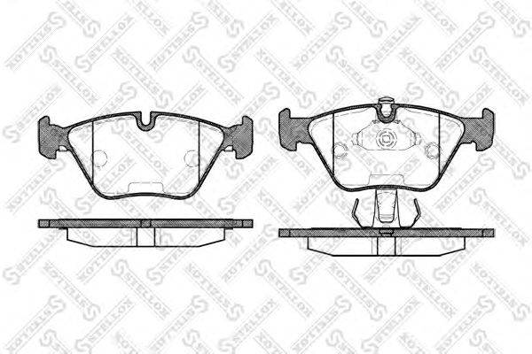 Комплект тормозных колодок, дисковый тормоз STELLOX 21990
