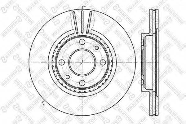 Тормозной диск STELLOX 6020-3910V-SX