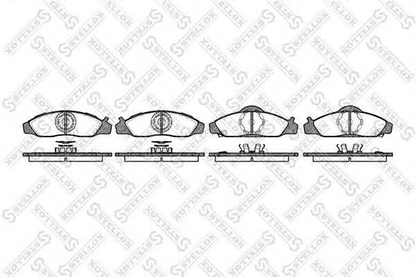 Комплект тормозных колодок, дисковый тормоз STELLOX 635 012-SX