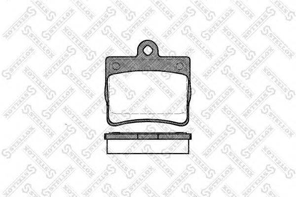 Комплект тормозных колодок, дисковый тормоз STELLOX 641 000B-SX