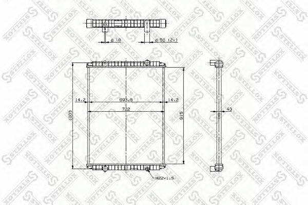 Радиатор, охлаждение двигателя STELLOX 81-03310-SX