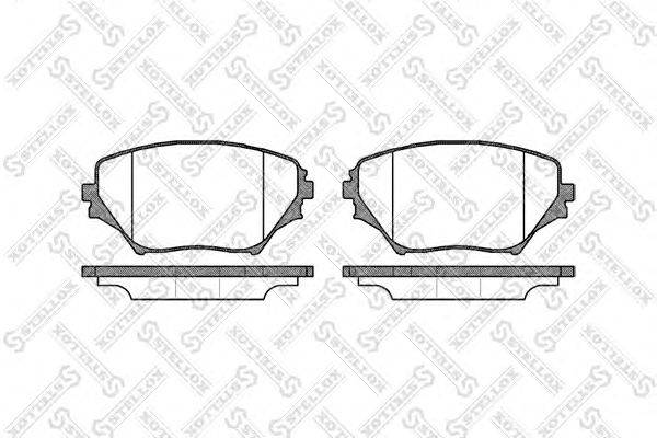 Комплект тормозных колодок, дисковый тормоз STELLOX 23585