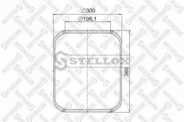 Кожух пневматической рессоры STELLOX 90-06620-SX