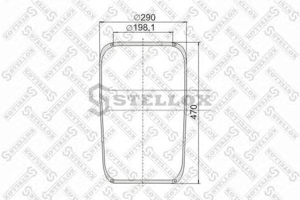 Кожух пневматической рессоры STELLOX 90-07280-SX