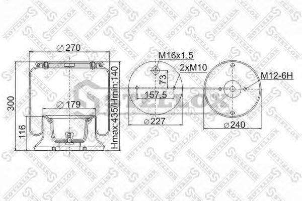 Кожух пневматической рессоры STELLOX 90-62511-SX