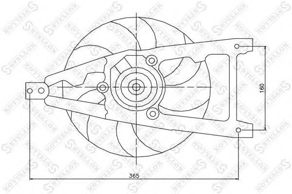 Вентилятор, охлаждение двигателя STELLOX 2999113SX