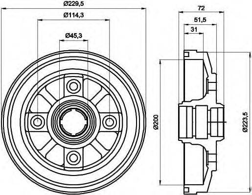 Тормозной барабан HELLA PAGID 8DT 355 302-021