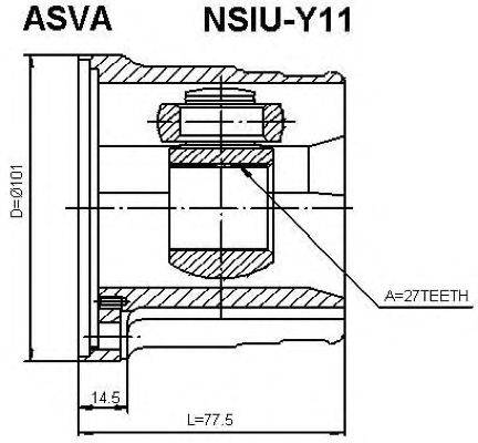 ASVA (НОМЕР: NSIU-Y11) Шарнирный комплект, приводной вал