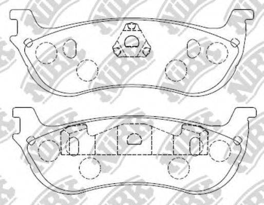 Комплект тормозных колодок, дисковый тормоз NiBK PN0080