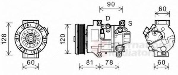 Компрессор, кондиционер VAN WEZEL 5300K581