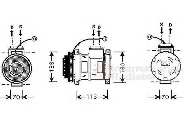 Компрессор, кондиционер VAN WEZEL 0600K065