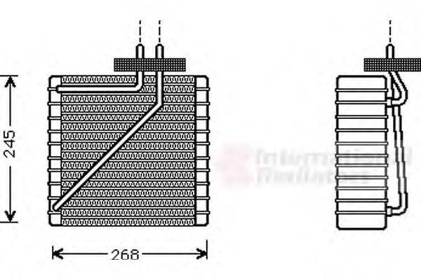 Испаритель, кондиционер VAN WEZEL 1800V271