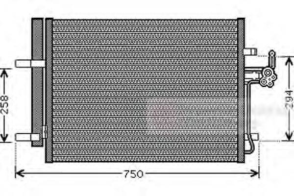 Конденсатор, кондиционер VAN WEZEL 18005428