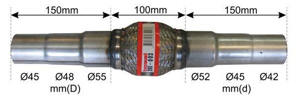 Гофрированная труба, выхлопная система BOSAL 265-003