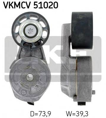 Натяжной ролик, поликлиновой  ремень SKF VKMCV51020
