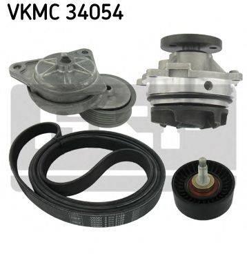 Водяной насос + комплект ручейковых ремней SKF VKMC34054