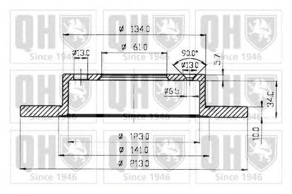 Тормозной диск QUINTON HAZELL BDC3524