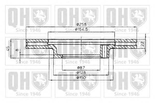 Тормозной диск QUINTON HAZELL BDC4385