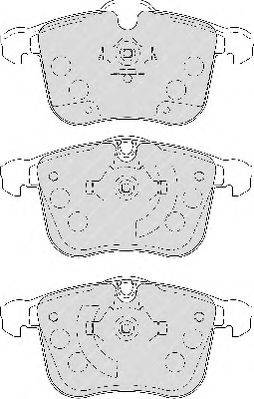 Комплект тормозных колодок, дисковый тормоз FERODO FDB1833