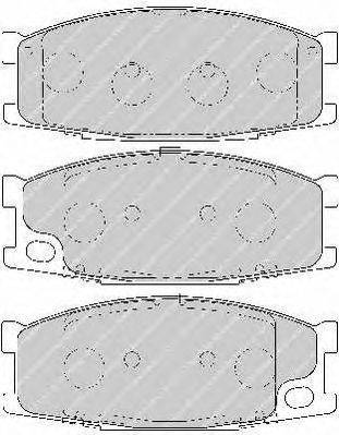 Комплект тормозных колодок, дисковый тормоз FERODO FSL1701